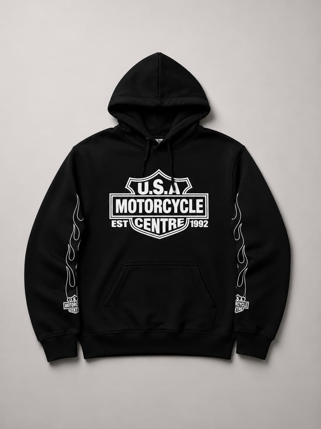 Flame Hoodie — Black